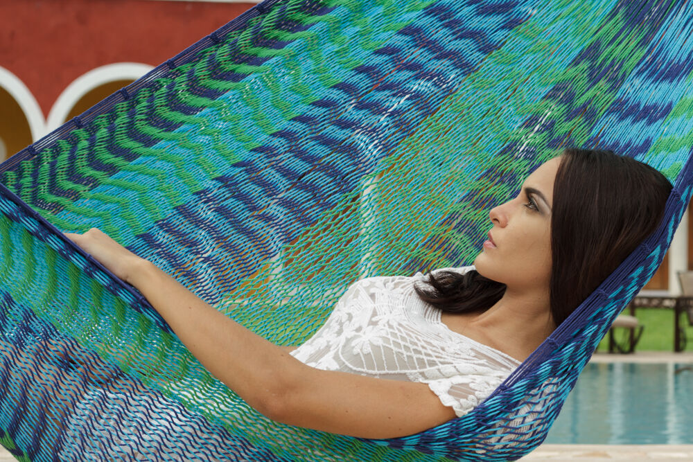 Outdoor undercover cotton Mayan Legacy hammock King size Caribe Price