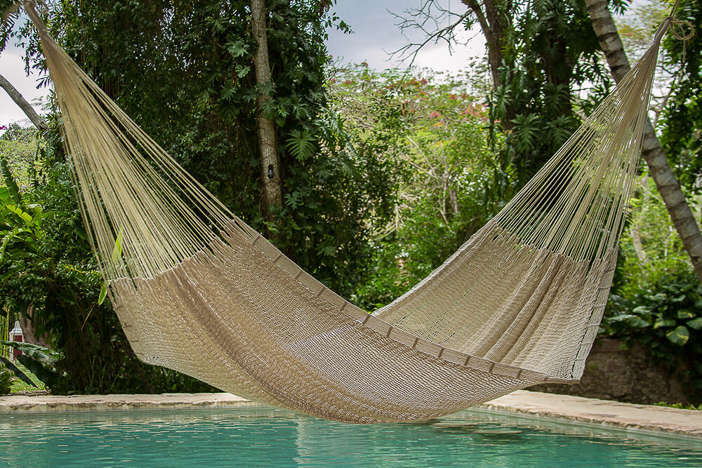 Mayan Legacy Queen Size Outdoor Cotton Mexican Hammock in Marble Colour Price
