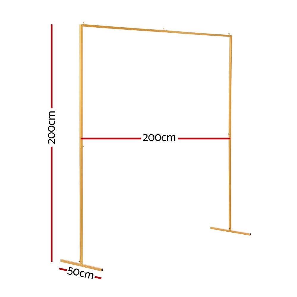 2M Backdrop Stand Wedding Background Decoration Party Flower Balloon Display Golden Price