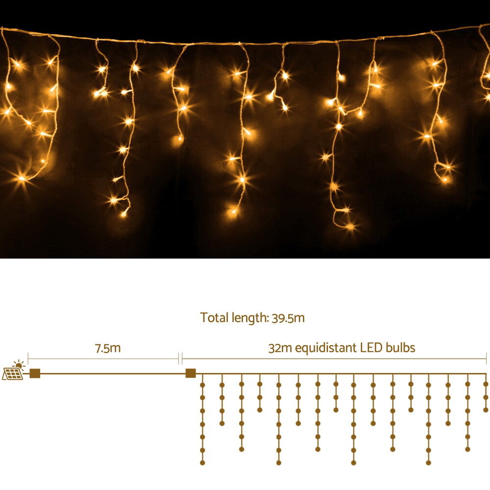 32M Christmas Lights Icicle String Light 960 LED Decor Warm White Price