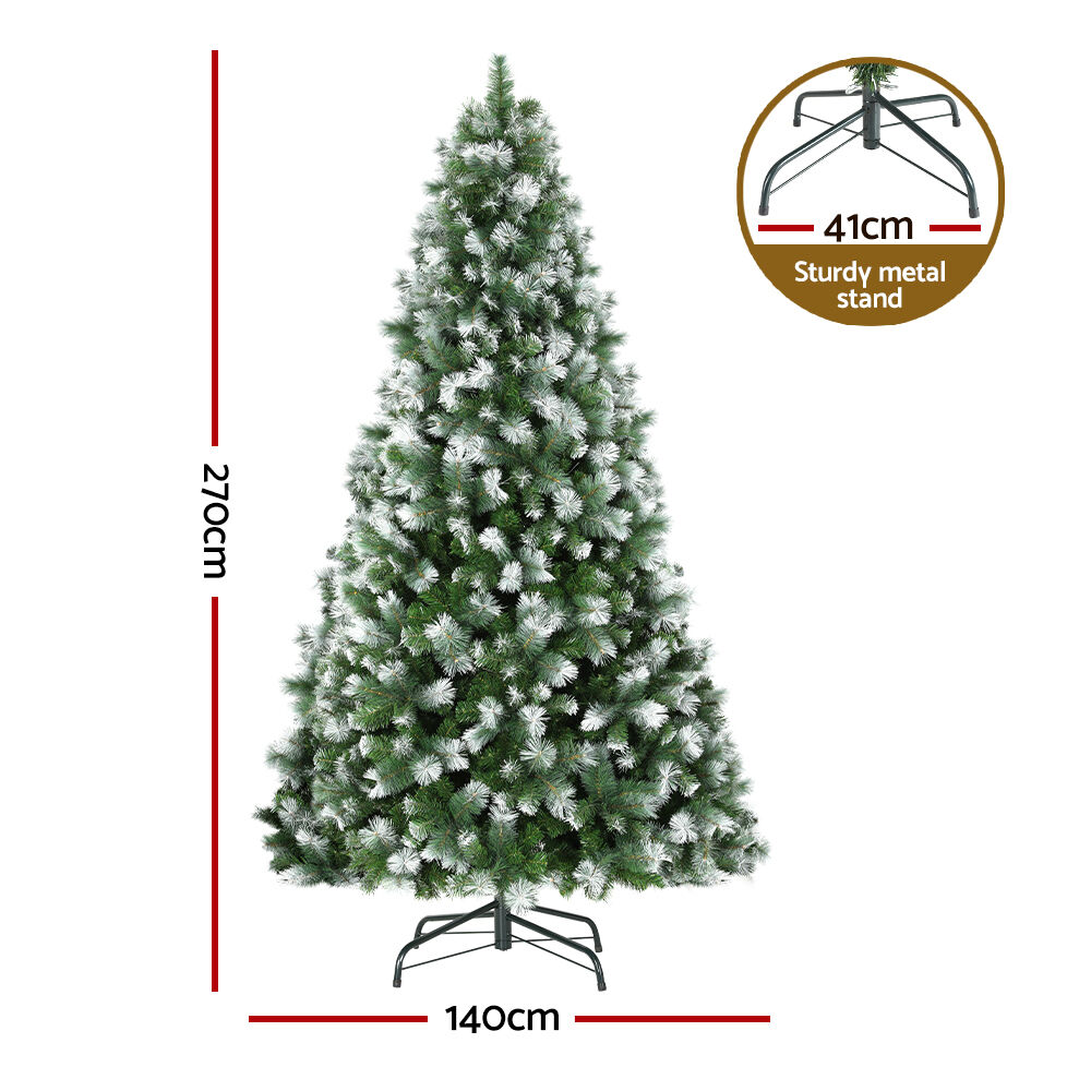 2.7M Christmas Tree with Pine Needle Snowy Xmas Tree 1765 Tips Price