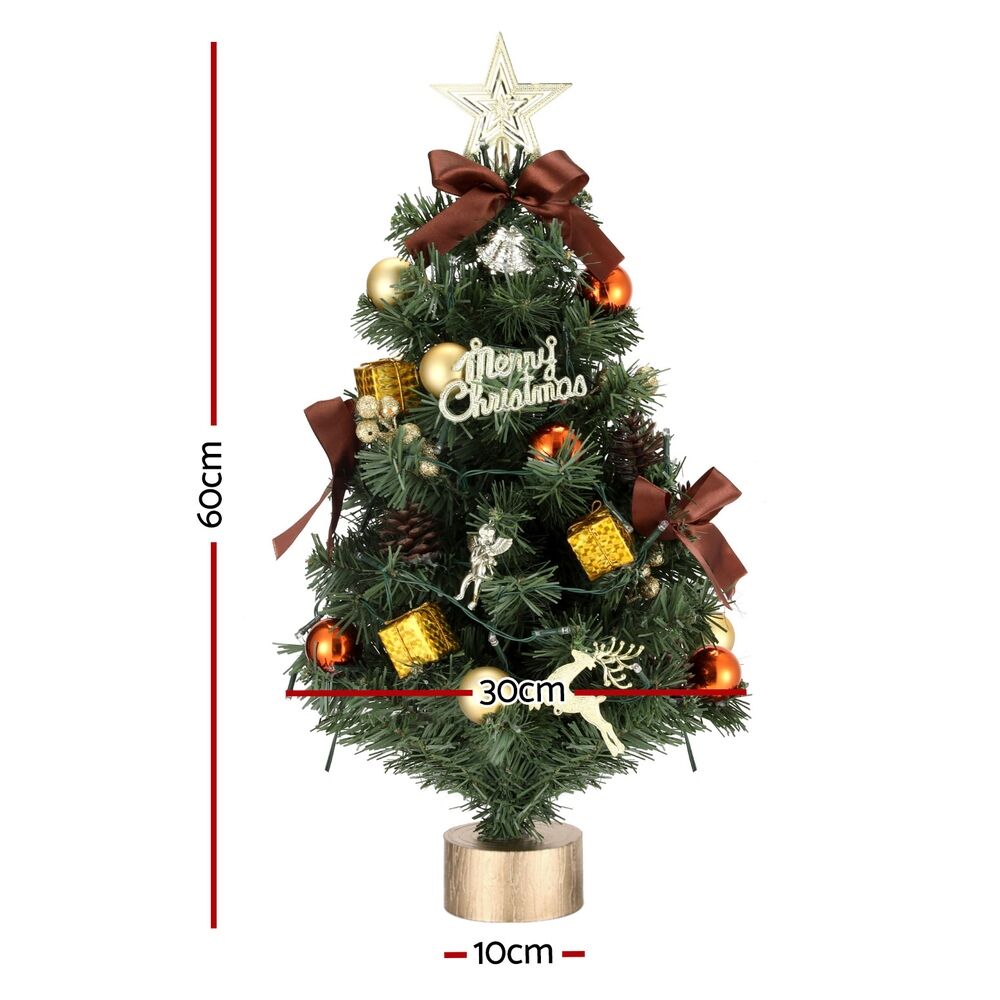 Tabletop Christmas Tree 60CM LED Xmas Tree Tree Topper Ornaments Price