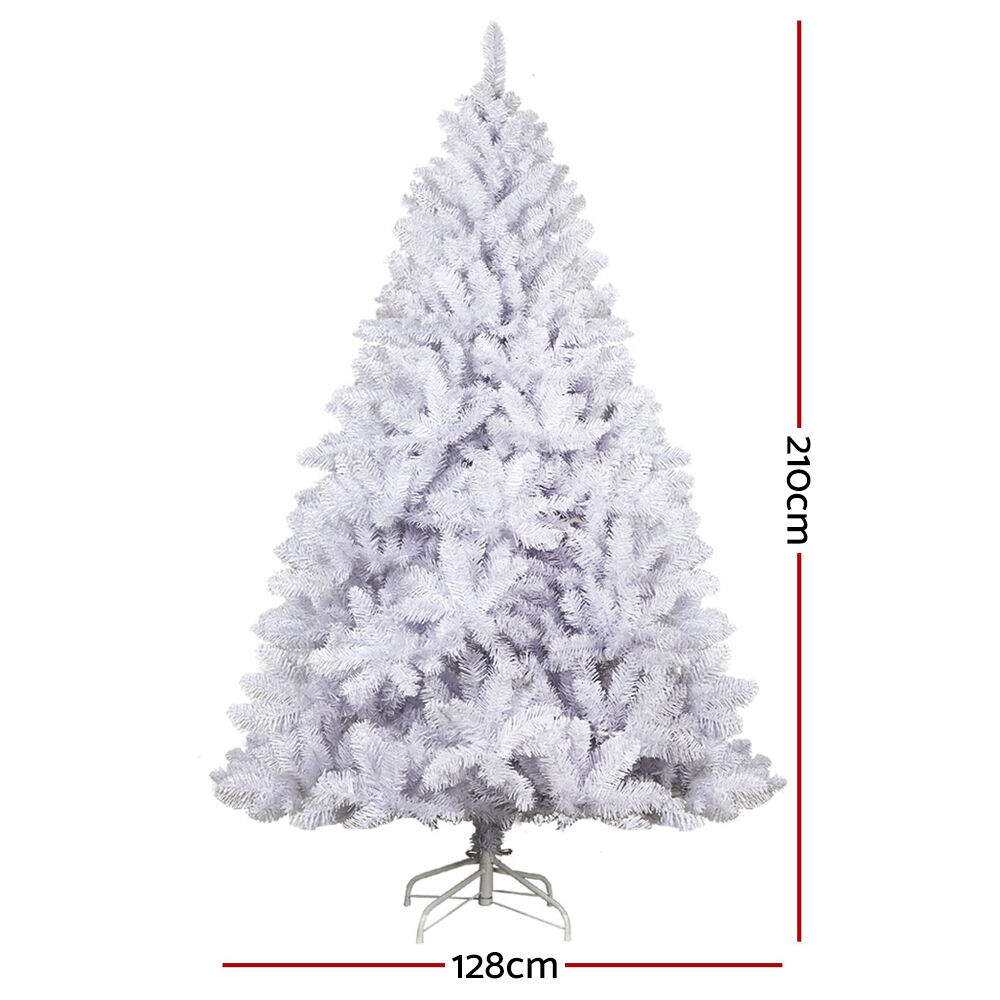 Christmas Tree 2.1m 1000 White Tips Xmas Tree Decorations Price