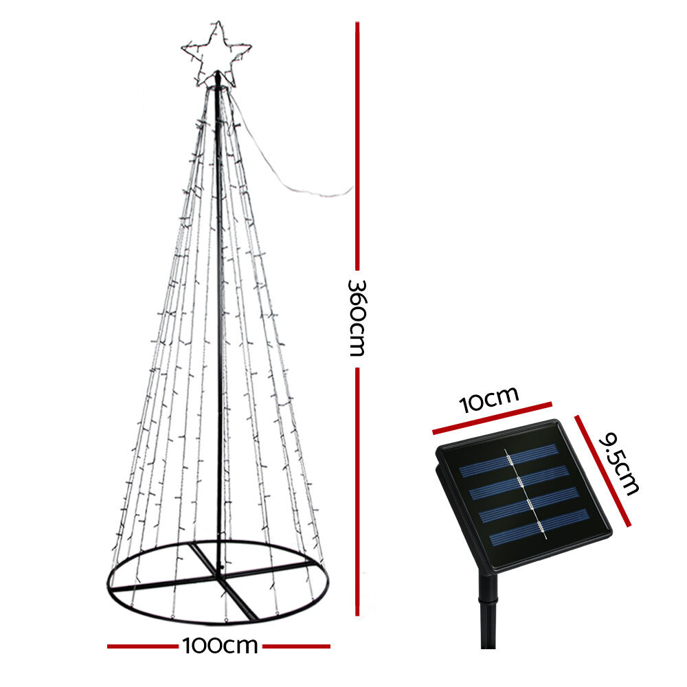 Solar Christmas Tree 3.6M Xmas Tree Decorations 8 Light Modes Price