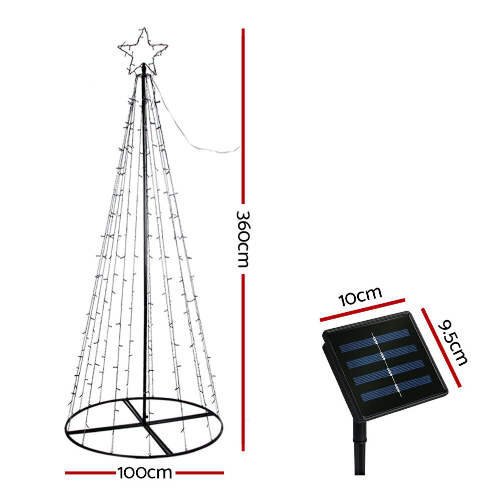Solar Christmas Tree 3.6M 400 LED Xmas Tree Decor 8 Light Modes Price