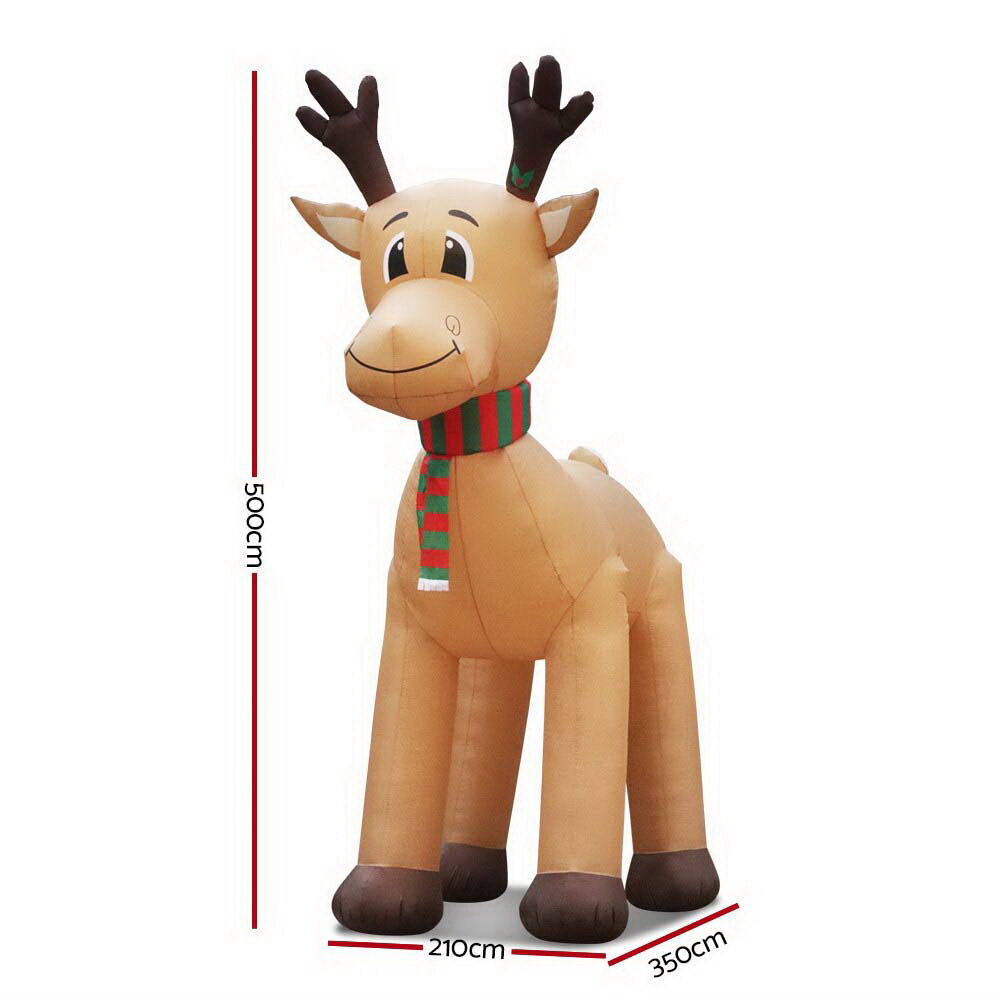 Christmas Inflatable Reindeer 5M Illuminated Decorations Price