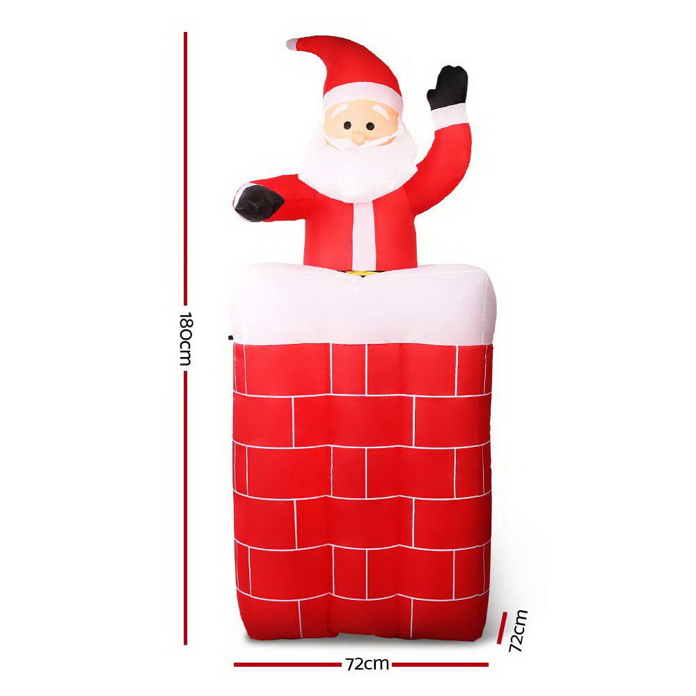 Christmas Inflatable Santa Pop Up 1.8M Illuminated Decorations Price
