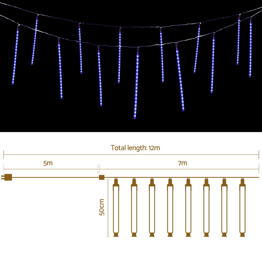 7M Christmas Lights Shower Light 288 LED Icicle Falling Metor Price