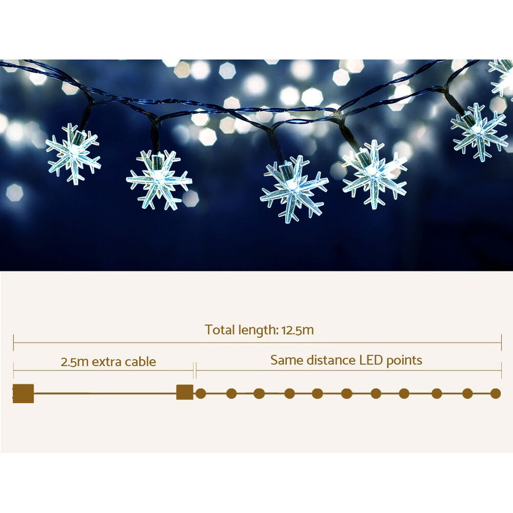10M Christmas String Lights 100 LED Fairy Decor Cold White Snow Price