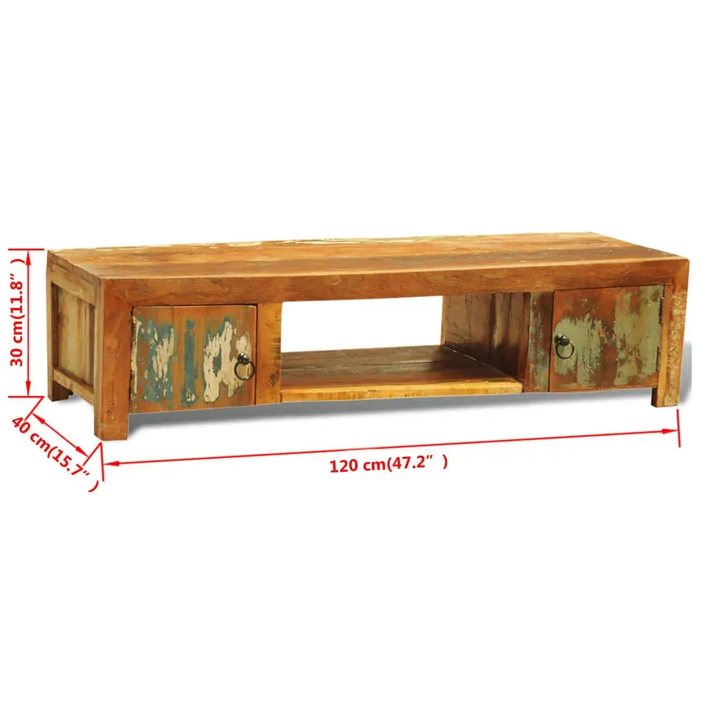 Reclaimed Wood TV Cabinet with 2 Doors Vintage Antique-style Price