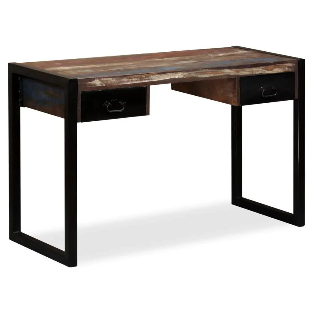 Desk with 2 Drawers Solid Reclaimed Wood 120x50x76 cm Price