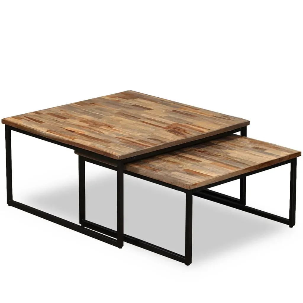 2 Piece Nesting Coffee Table Set Solid Reclaimed Teak Price