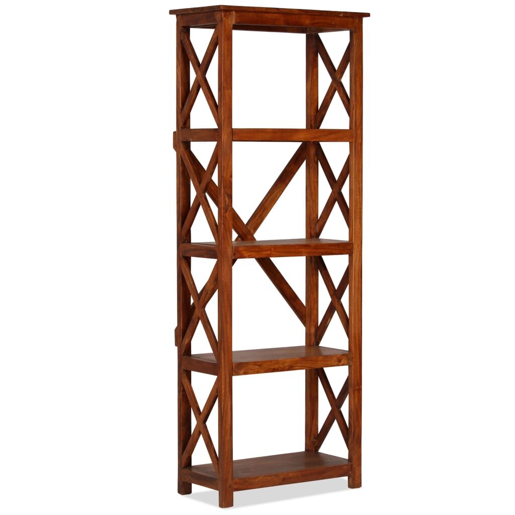Bookshelf Solid Acacia Wood Honey Finish 60x30x160 cm Price