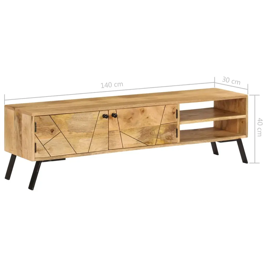 TV Cabinet Solid Mango Wood 140x30x40 cm Price