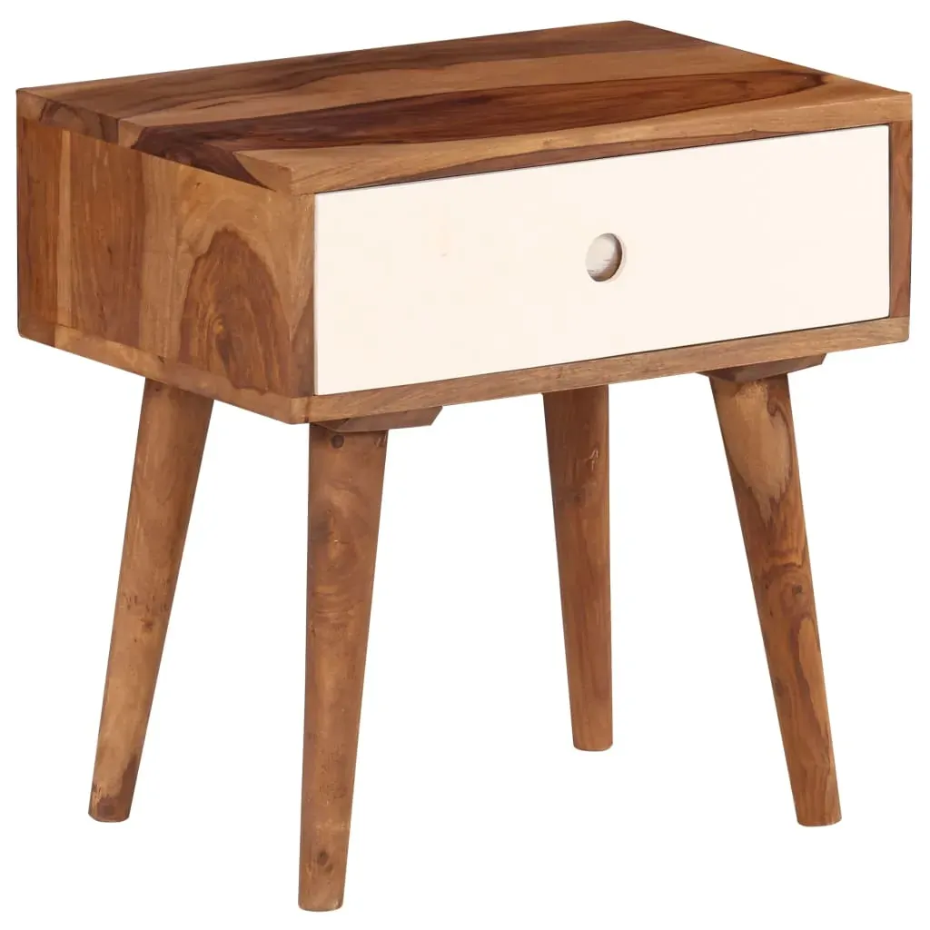 Bedside Table Solid Acacia Wood 45x30x45 cm Price