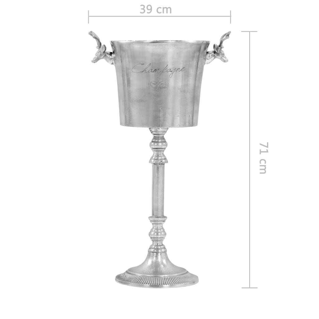 Champagne Cooler Solid Aluminium 39x29x71 cm Silver Price