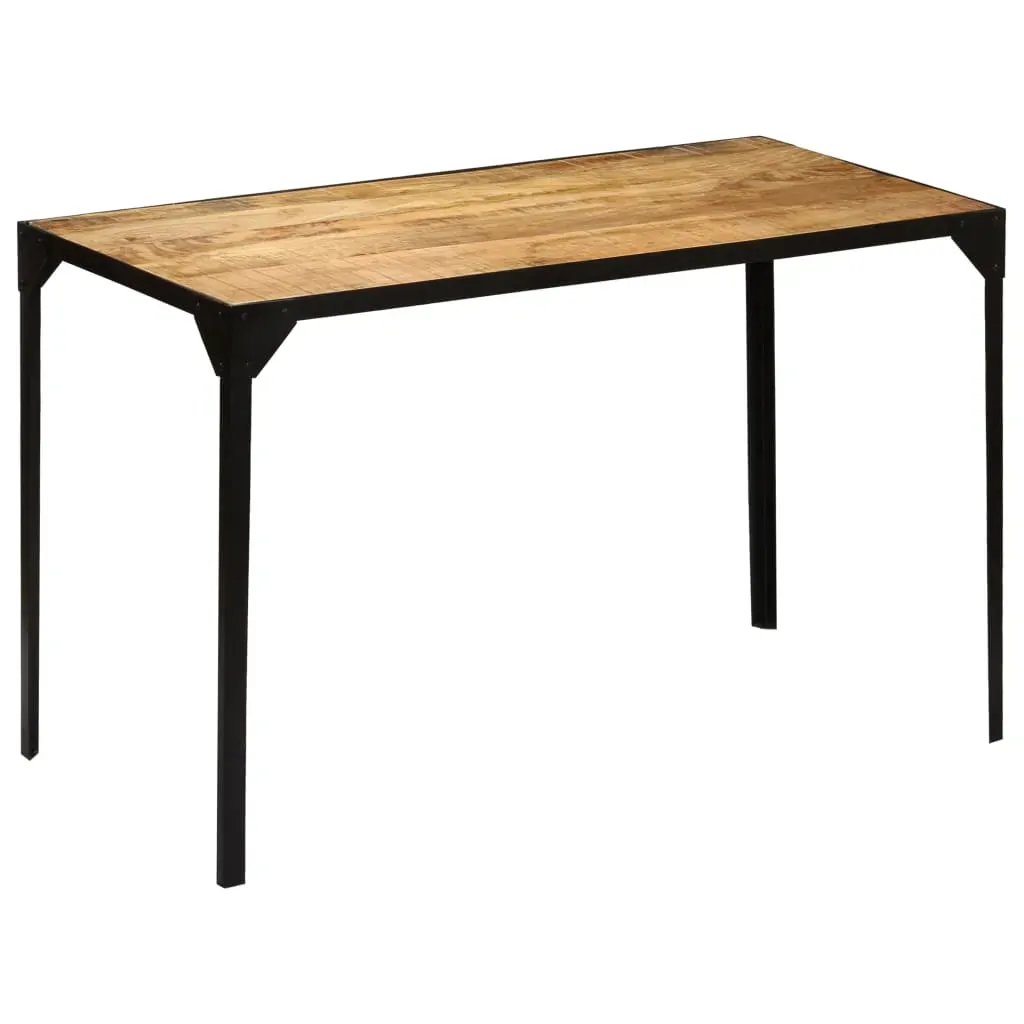 Dining Table Solid Rough Mange Wood and Steel 120 cm Price