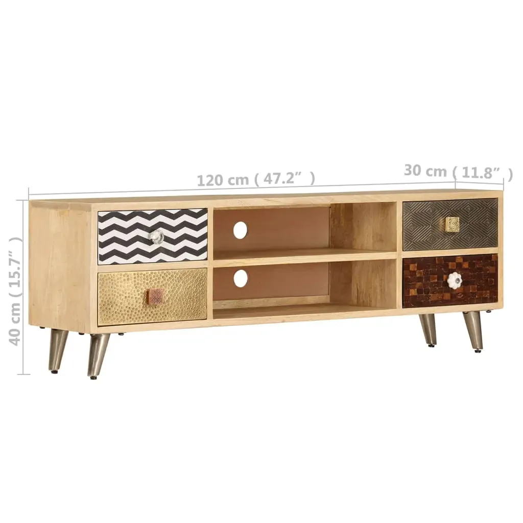 TV Cabinet 120x30x40 cm Solid Mango Wood Price
