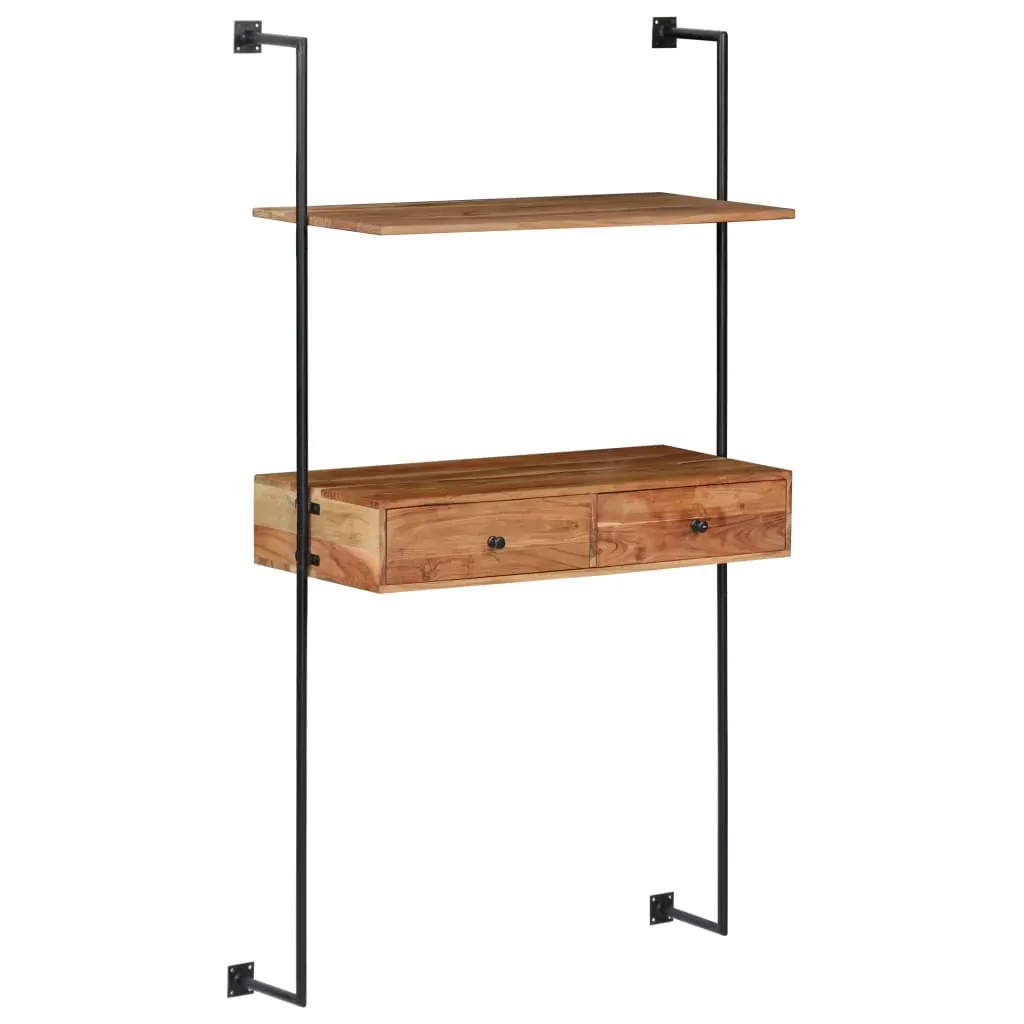 Wall Desk 90x40x170 cm Solid Acacia Wood Price
