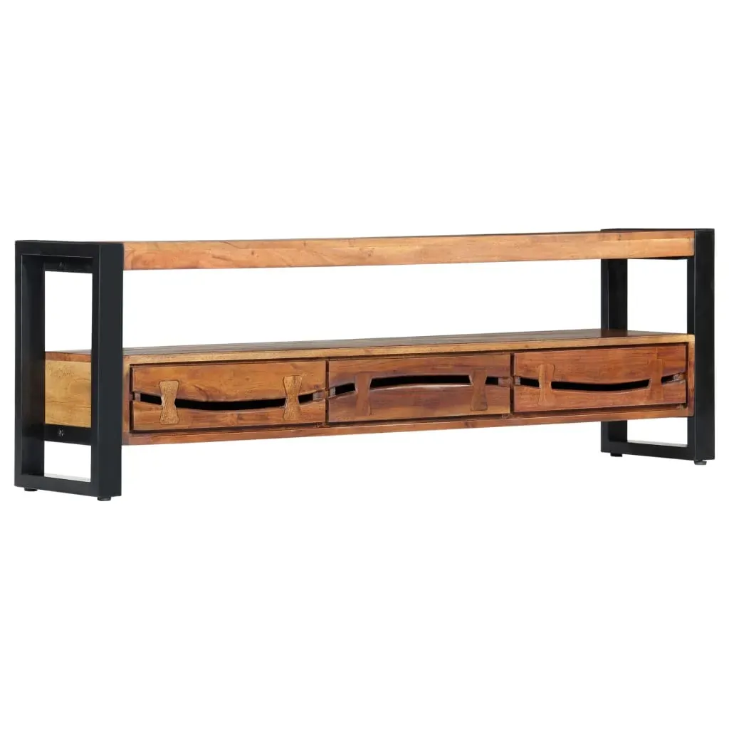 TV Cabinet 140x30x45 cm Solid Acacia Wood Price