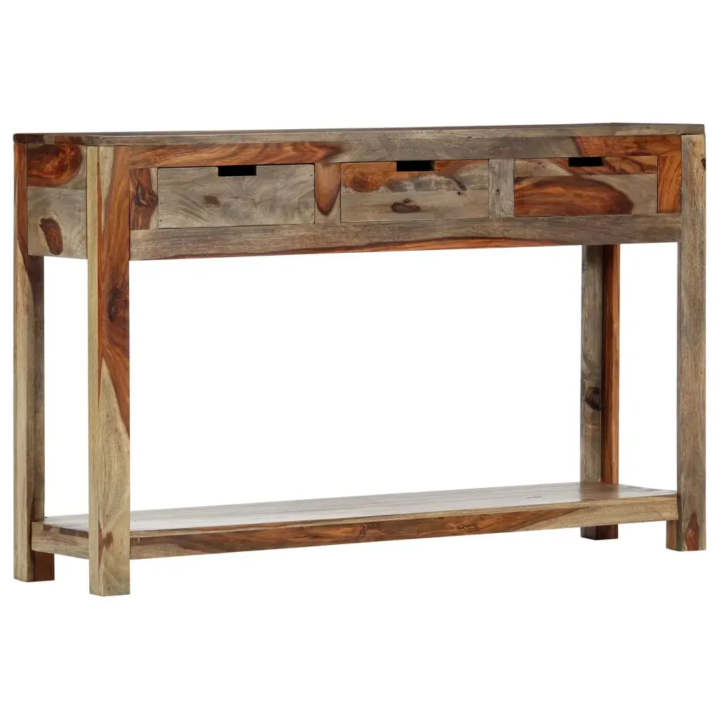 Console Table with 3 Drawers 120x30x75 cm Solid Acacia Wood Price