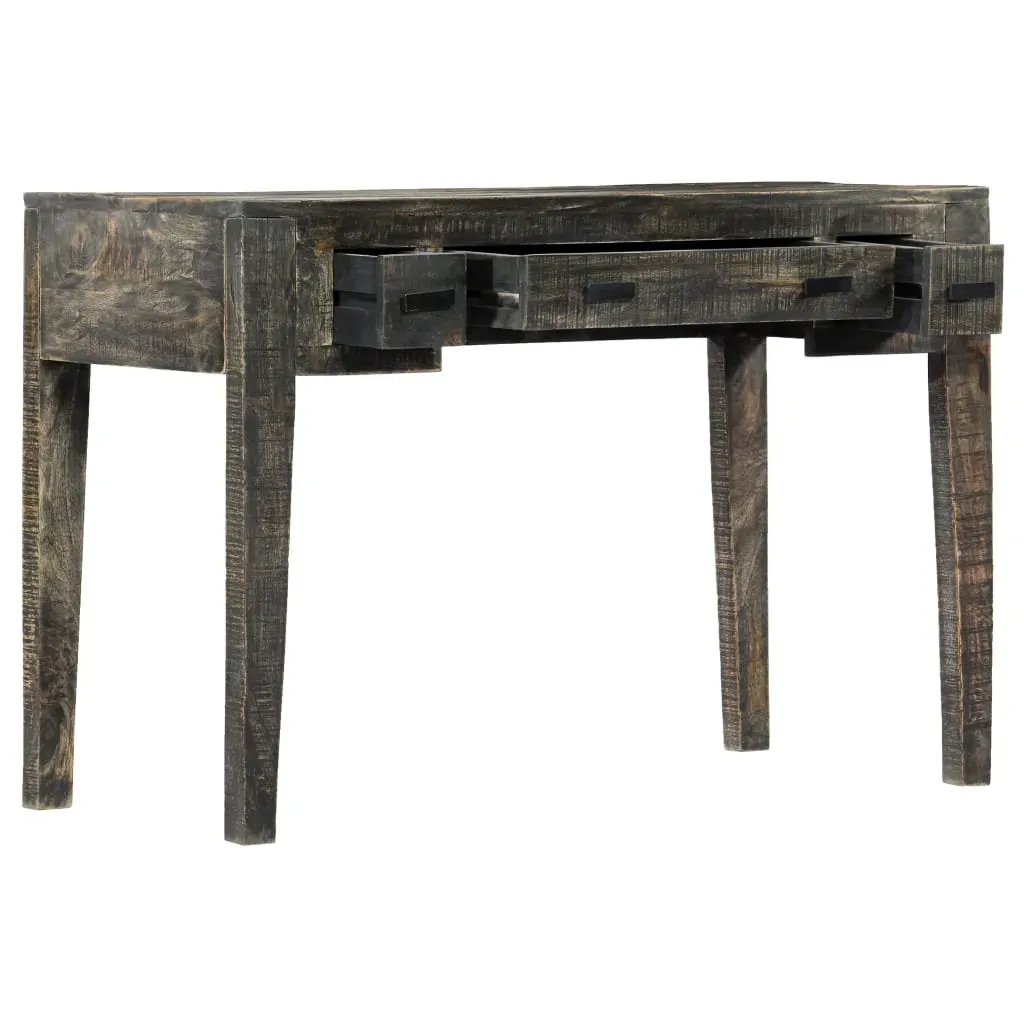 Desk Black 110x50x75 cm Solid Mango Wood Price