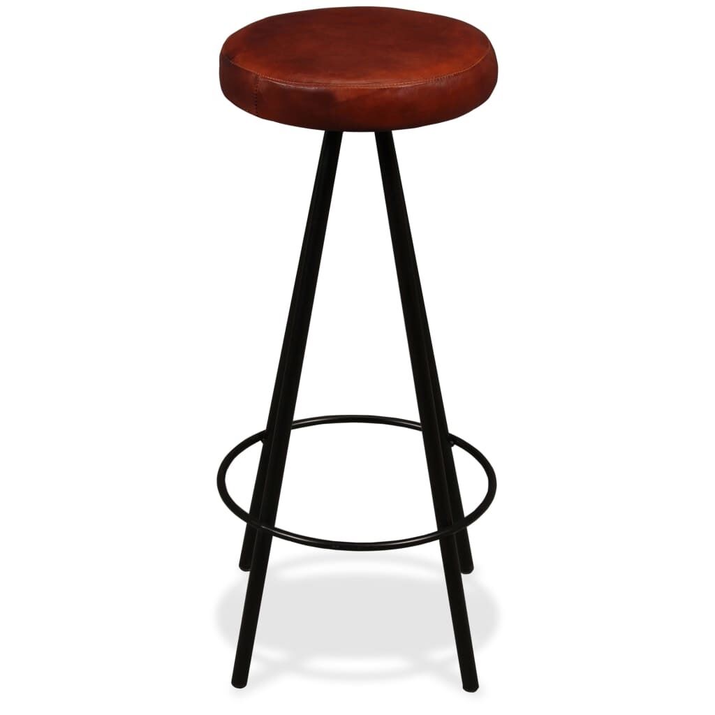 Bar Set 7 Pieces Solid Wood Acacia and Genuine Leather Price