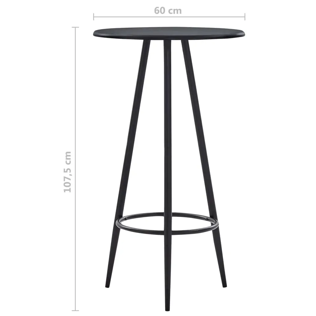5 Piece Bar Set Plastic Black Price