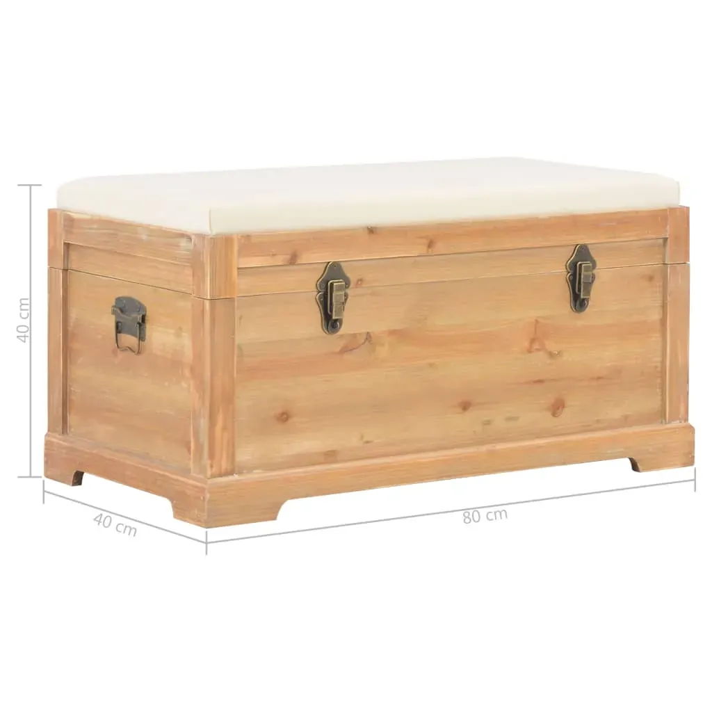 Storage Chest with Cushion 80x40x40 cm MDF Price