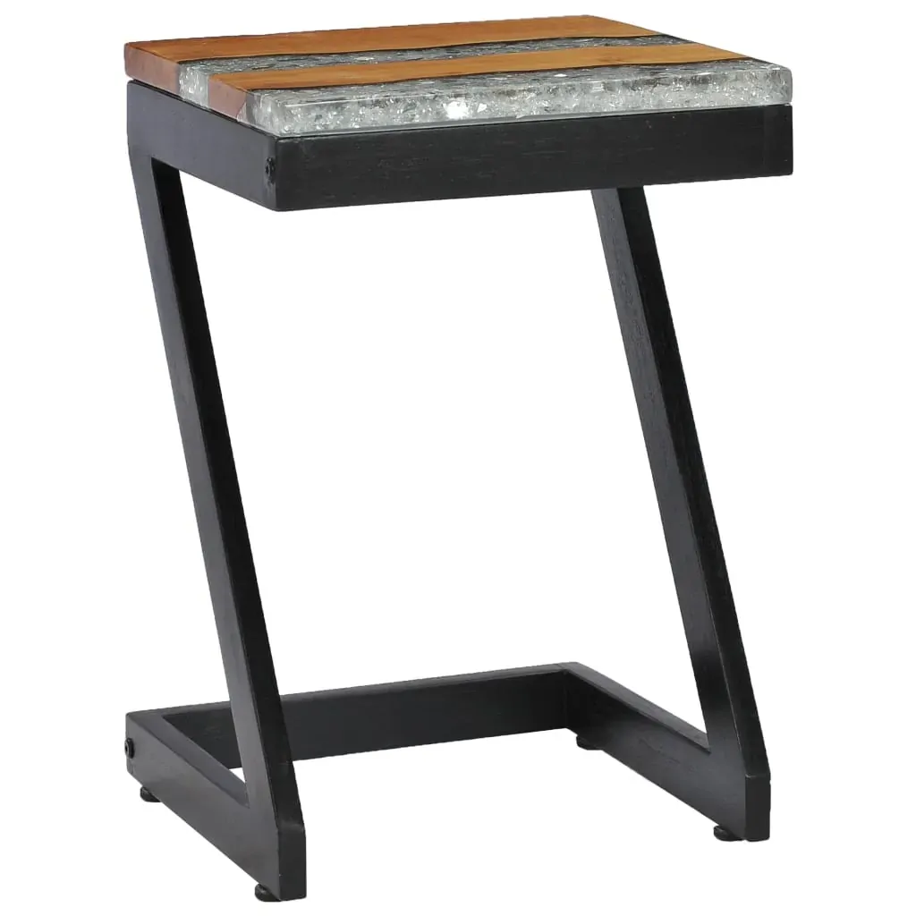 Coffee Table 30x30x50 cm Solid Teak Wood and Polyresin Price