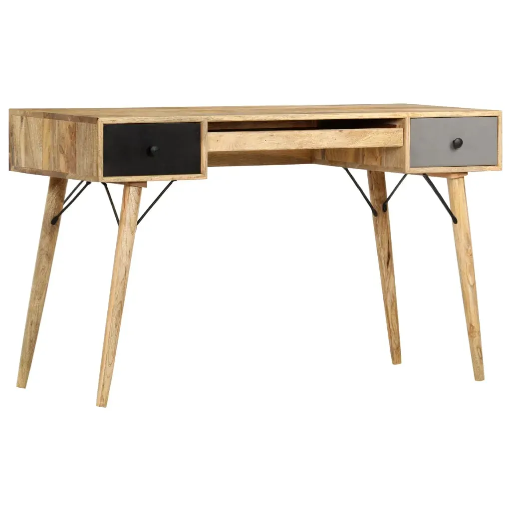 Desk with Drawers 130x50x80 cm Solid Mango Wood Price