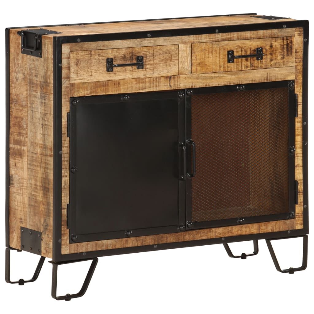 Sideboard 80x31x71 cm Solid Rough Mango Wood Price