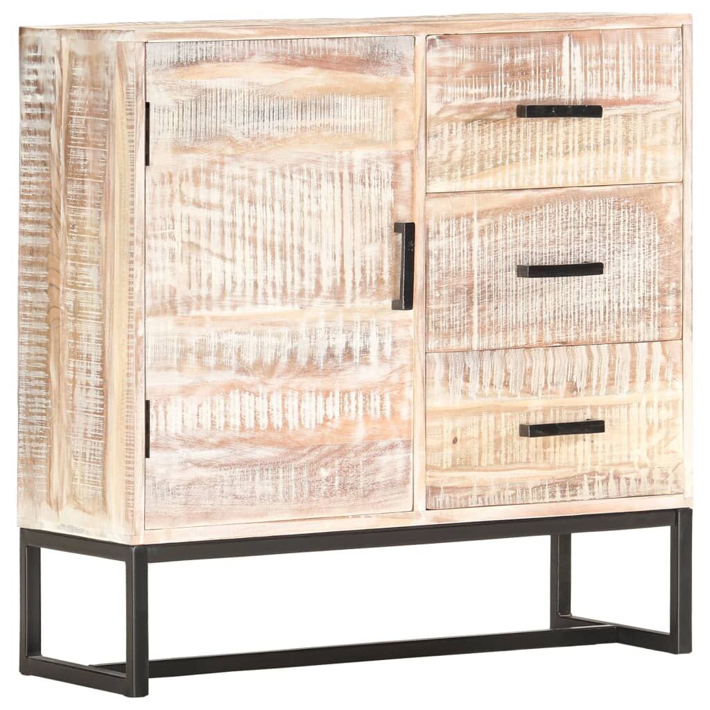 Sideboard White 73x30x75 cm Solid Acacia Wood Price