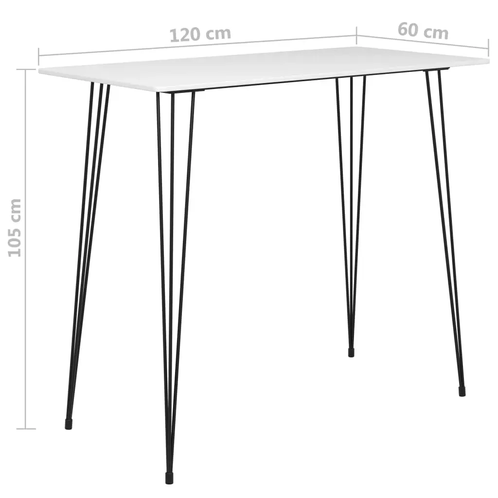 5 Piece Bar Set White and Black Price