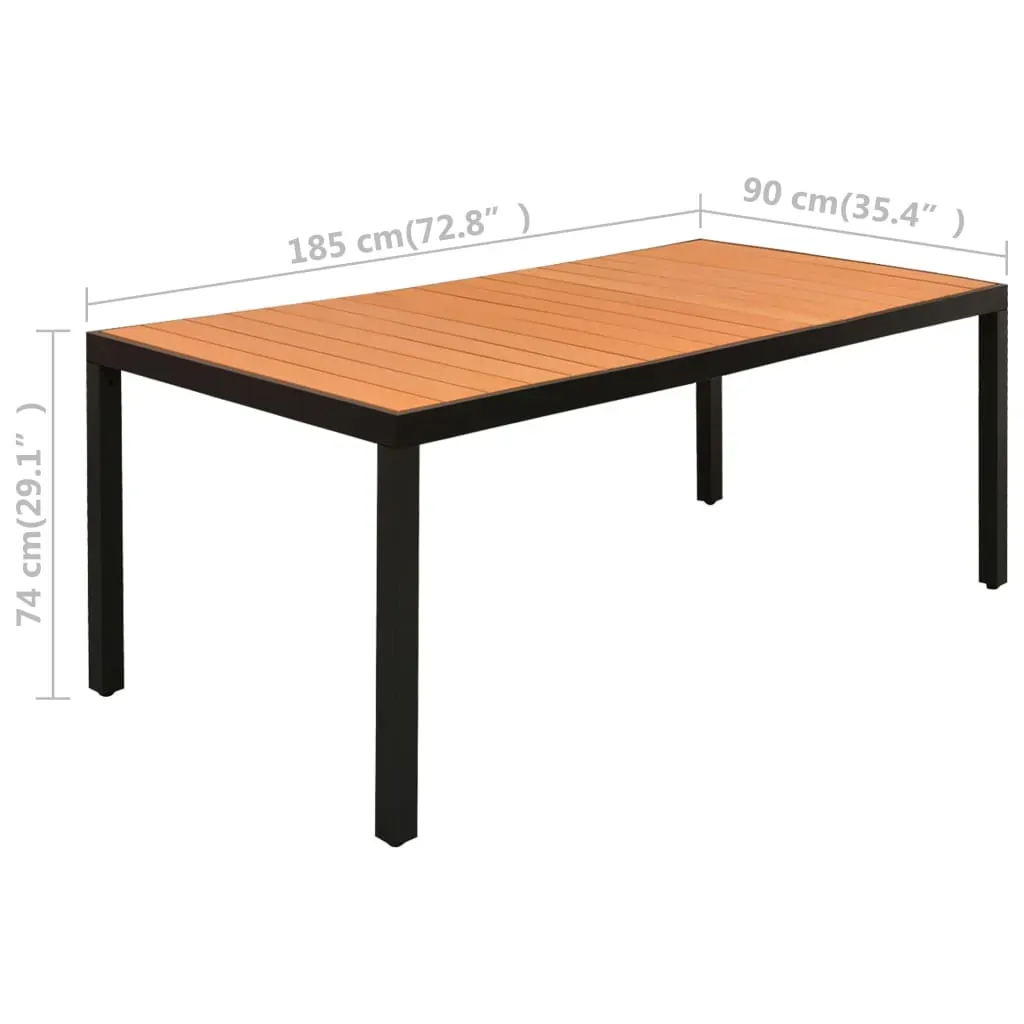 9 Piece Garden Dining Set Black and Brown Price