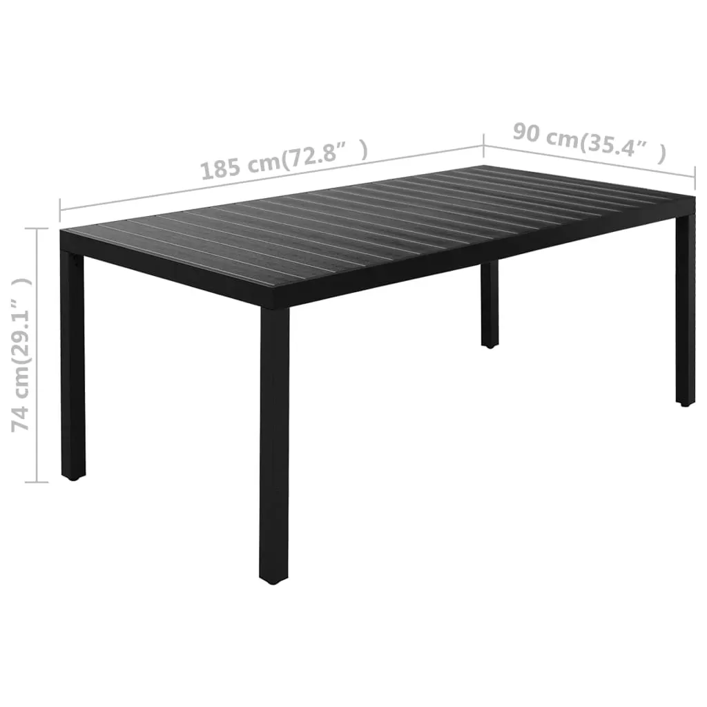 9 Piece Garden Dining Set Black and Brown Price