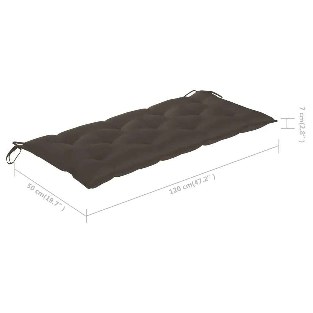 Garden Bench with Cushion 120 cm Bamboo Price