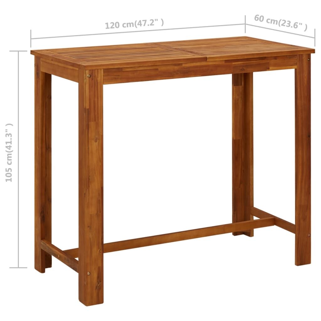 5 Piece Garden Bar Set Brown Price