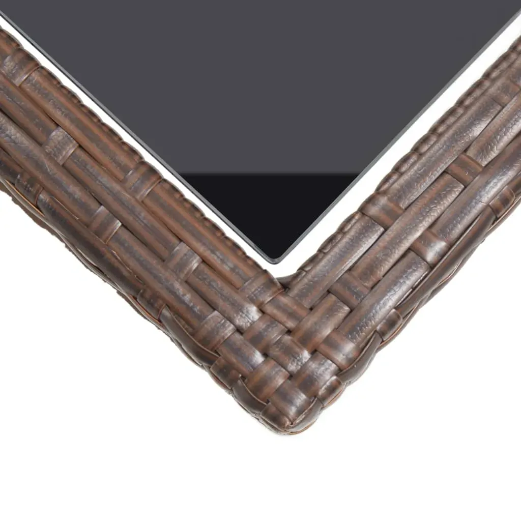 3 Piece Garden Dining Set Brown Price