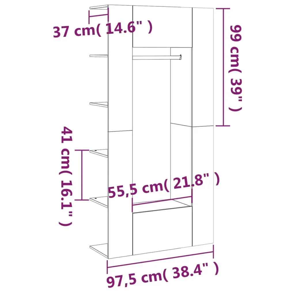 Hallway Cabinets 2 pcs White Engineered Wood Price