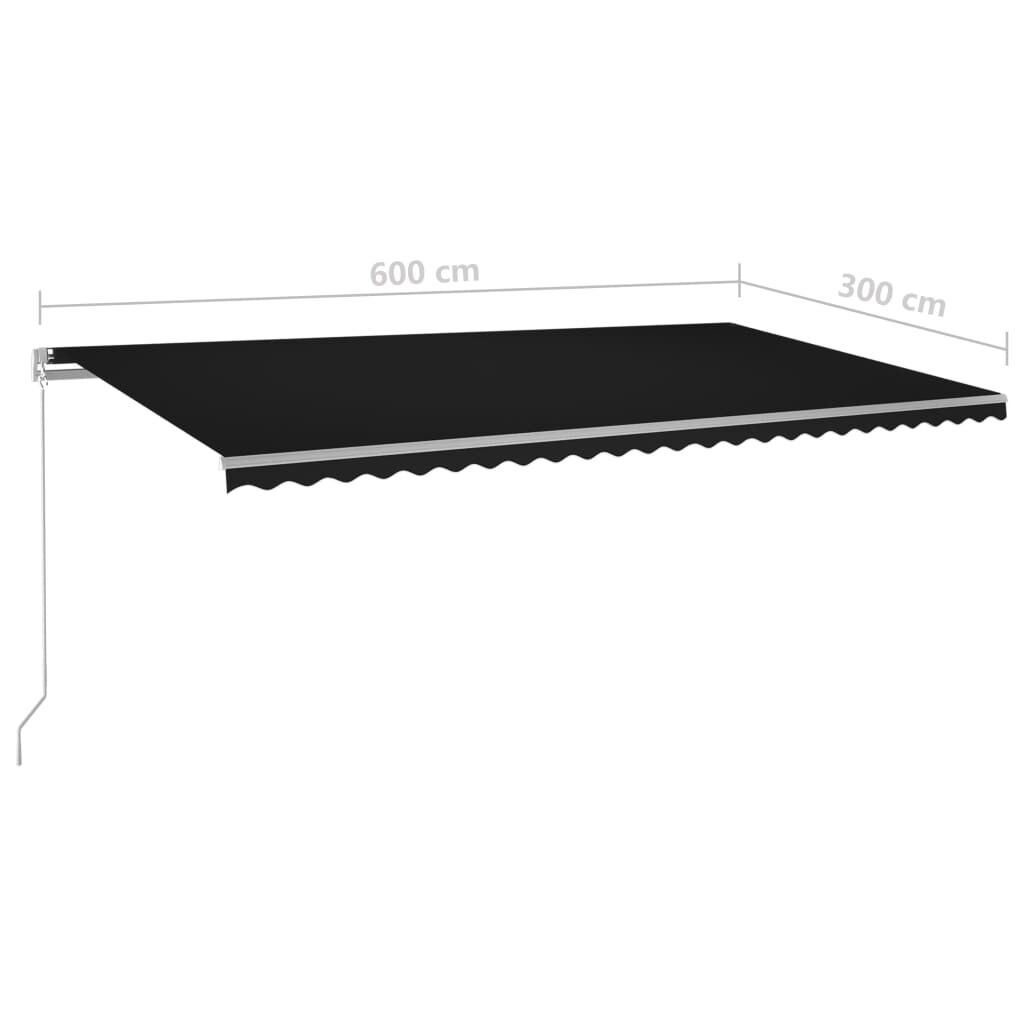 Automatic Retractable Awning with Posts 6x3 m Anthracite Price