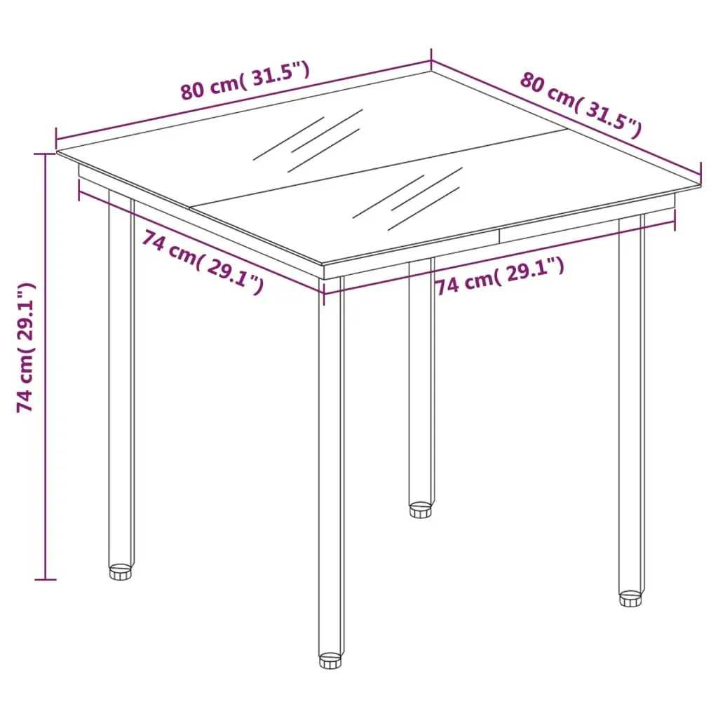 3 Piece Garden Dining Set Black PVC Rattan Price