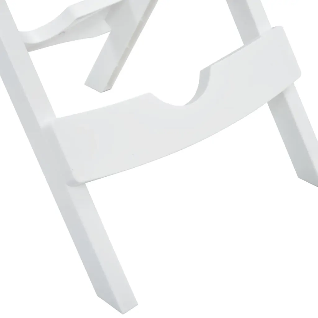 3 Piece Garden Dining Set White Polypropylene Price