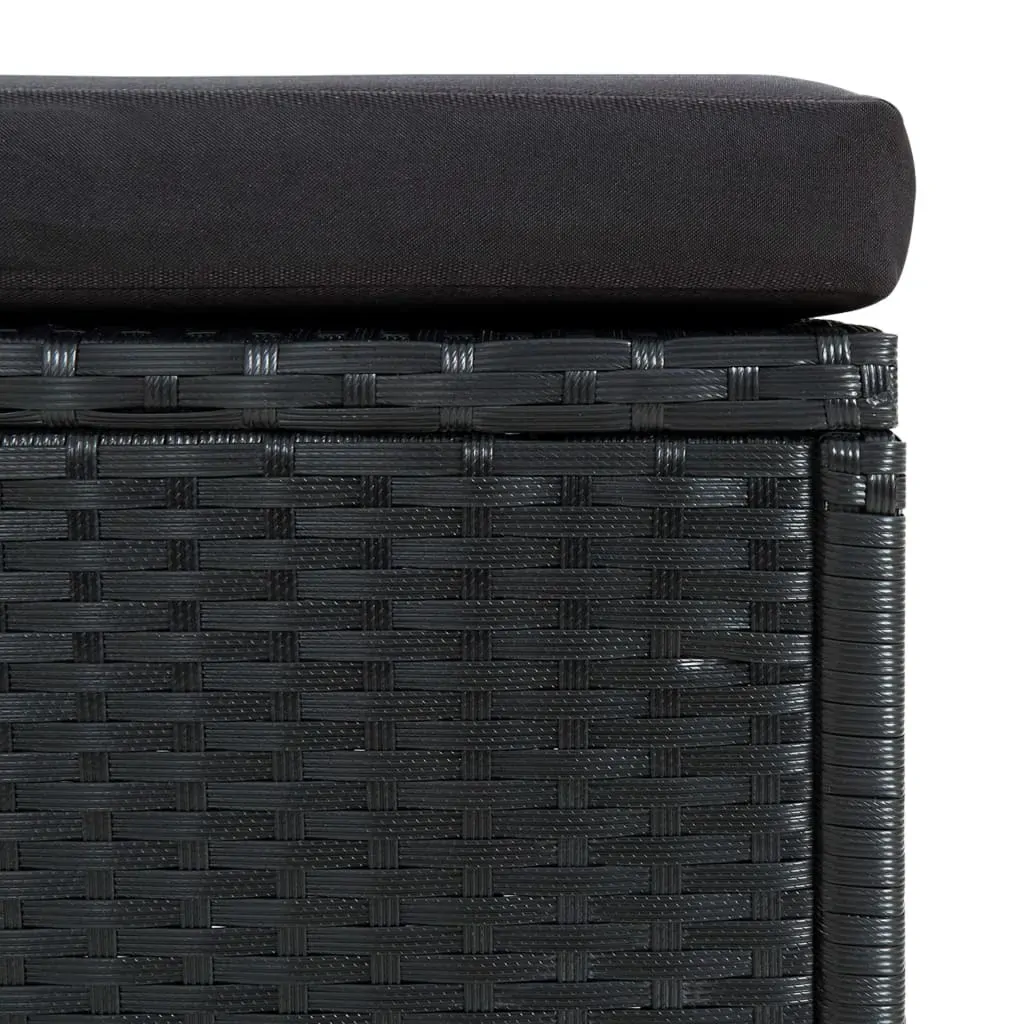 6 Piece Garden Lounge Set with Cushions Poly Rattan Black Price