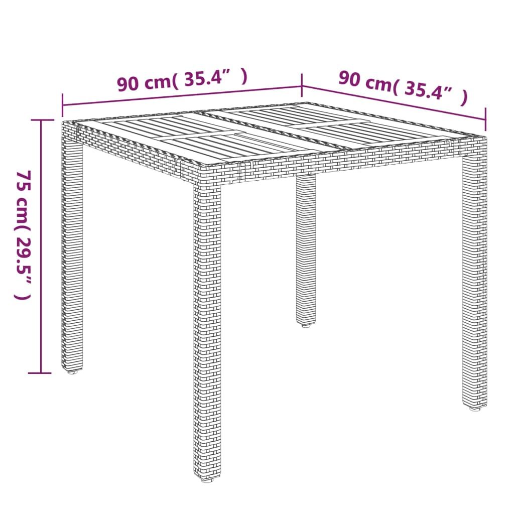 5 Piece Garden Dining Set with Cushions Grey Poly Rattan Price