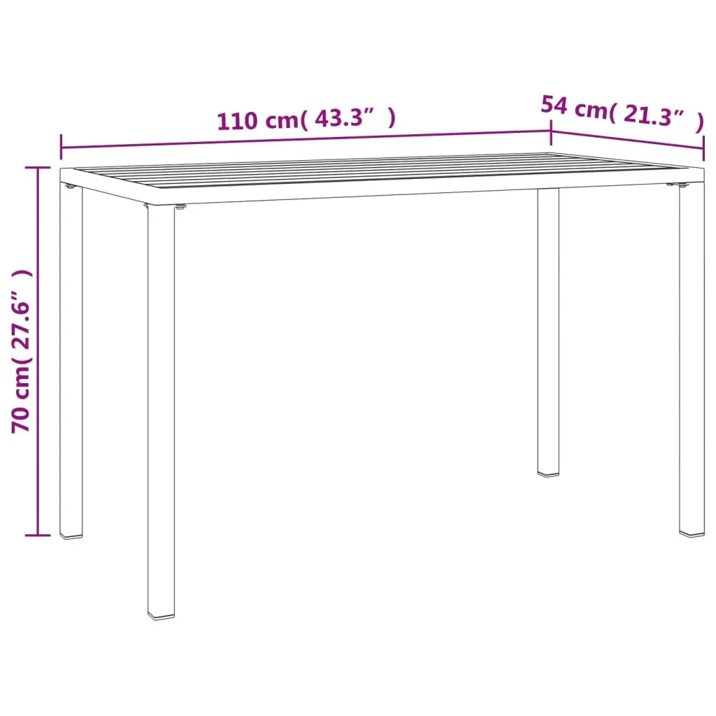 2 Piece Garden Dining Set Anthracite Steel Price