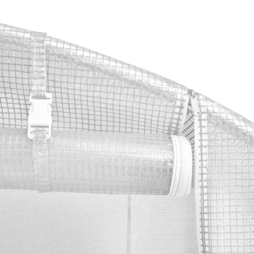 Greenhouse with Steel Frame White 60 m² 12x5x2.3 m Price