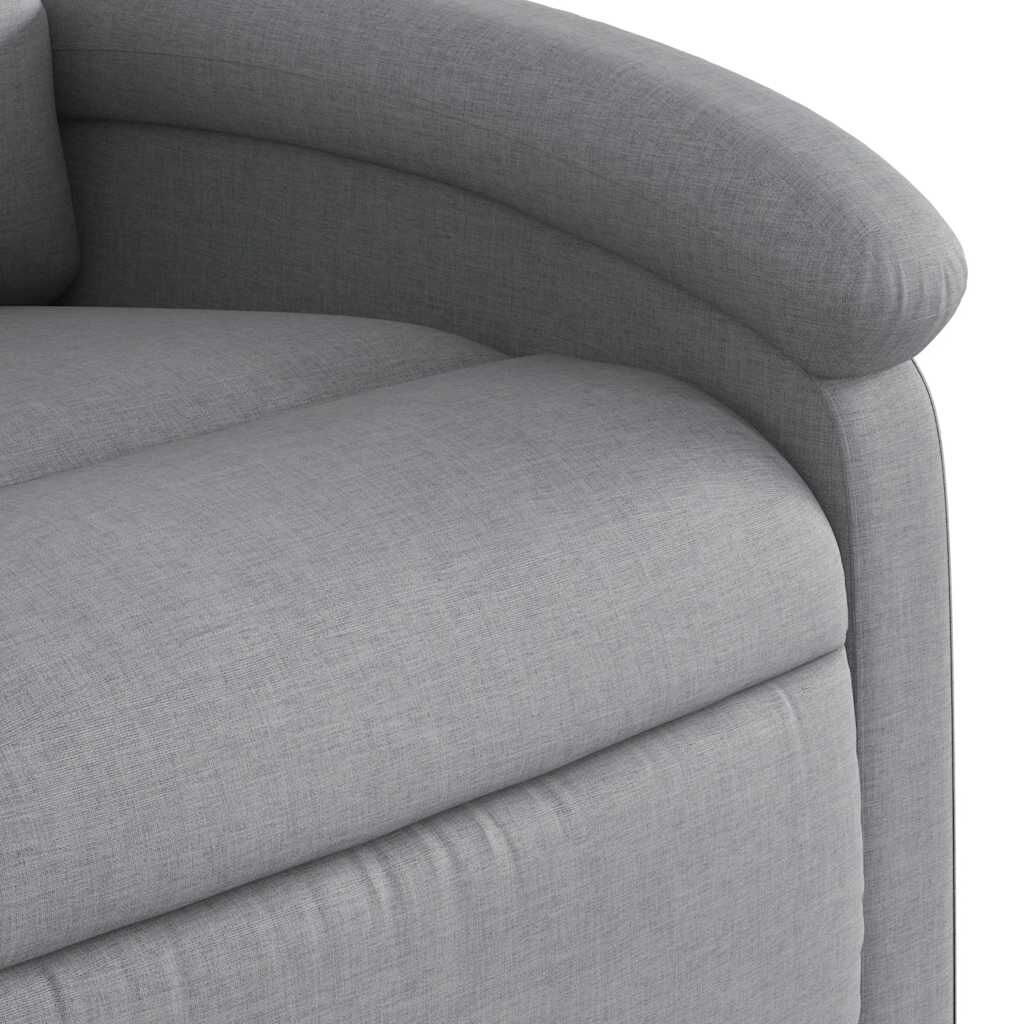 Stand up Recliner Chair Light Grey Fabric Price