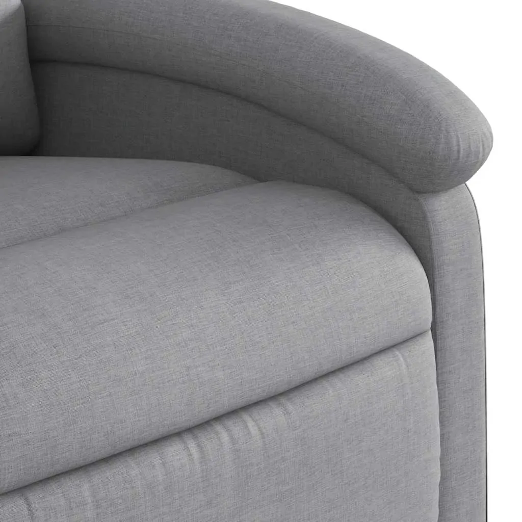 Electric Stand up Massage Recliner Chair Light Grey Fabric Price
