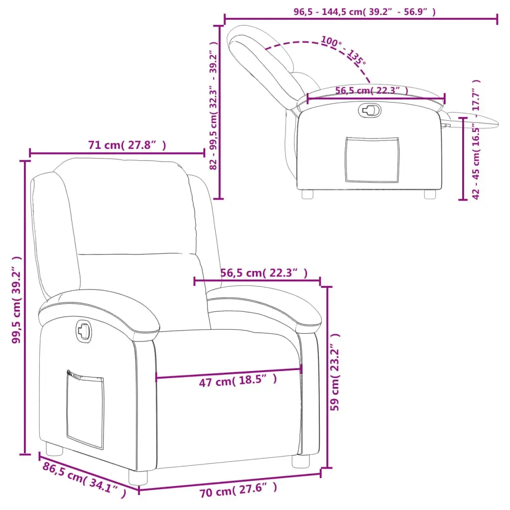 Recliner Chair Black Faux Leather Price